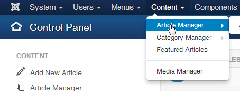 joomla3.2 article manager