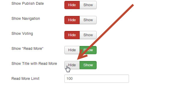 change readmore parameter