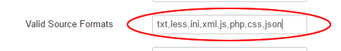 Joomla Template Valid Source Formats