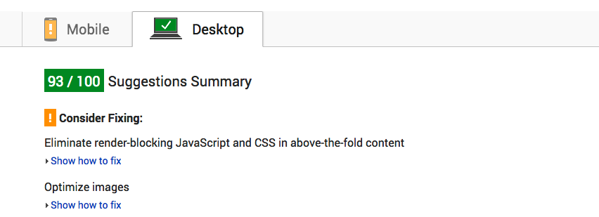 pagespeed
