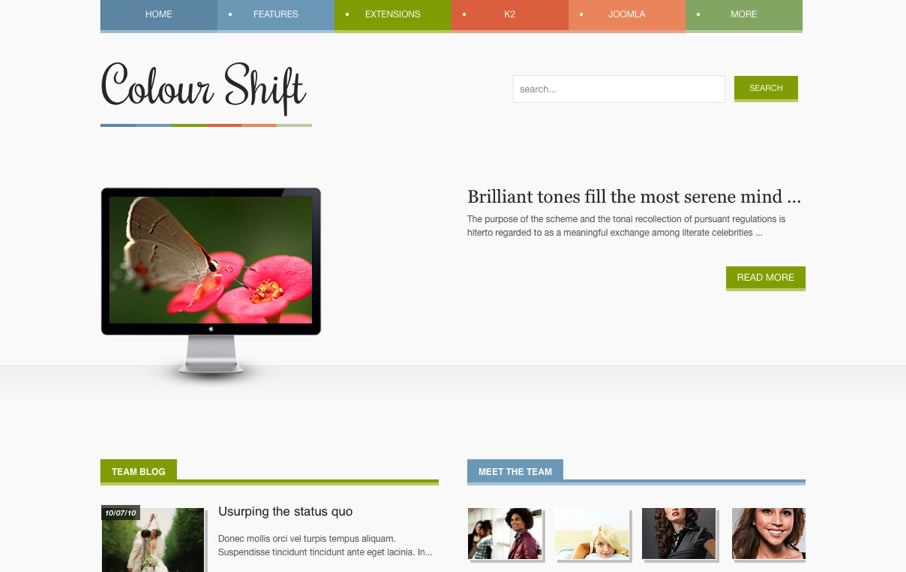 Colourshift Joomla Template