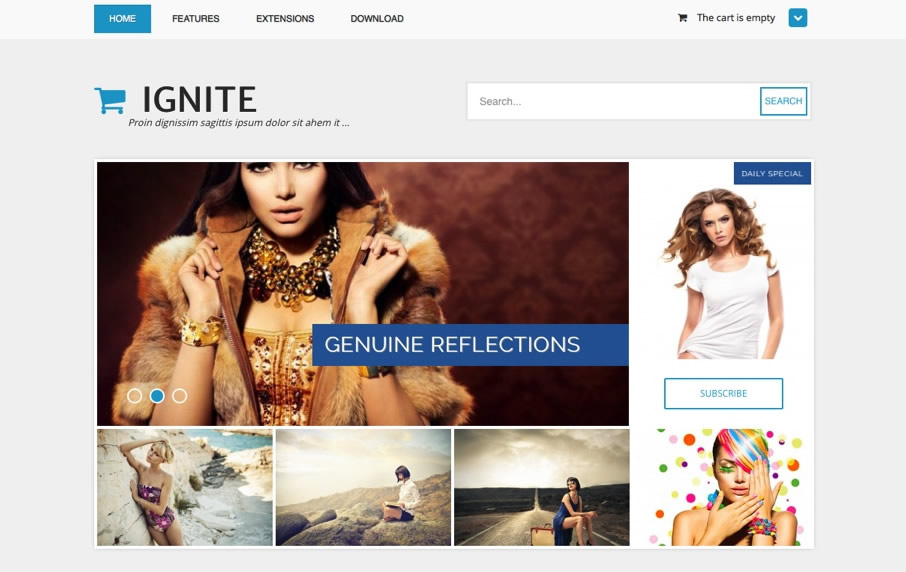 Joomla Template JoomlaBamboo Ignite virtuemart