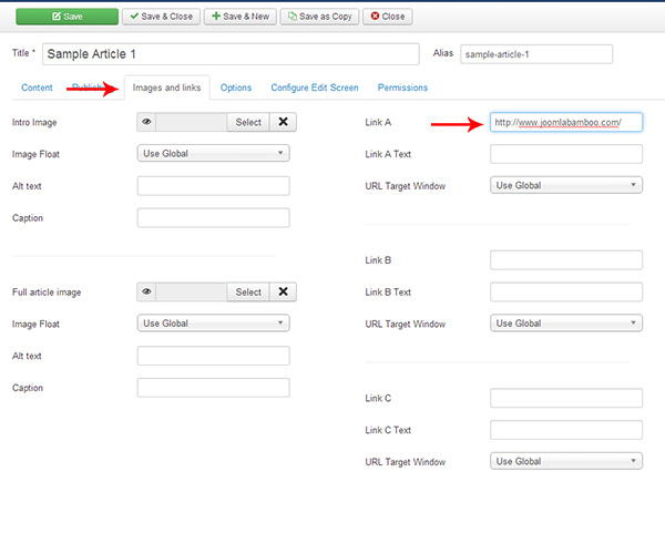 Adding linkA to article